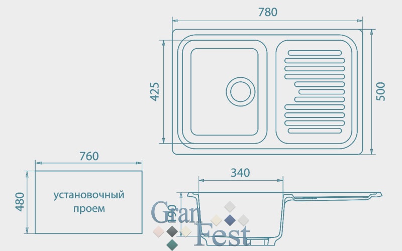 Kuhonnaya-mojka-STANDART-GranFest-GF-S780L-2